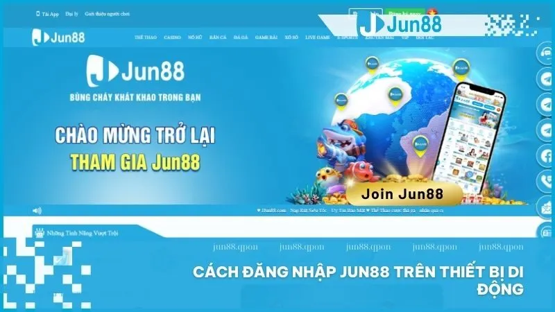 Jun88 hỗ trợ trải nghiệm trên thiết bị di động gồm phiên bản web và ứng dụng