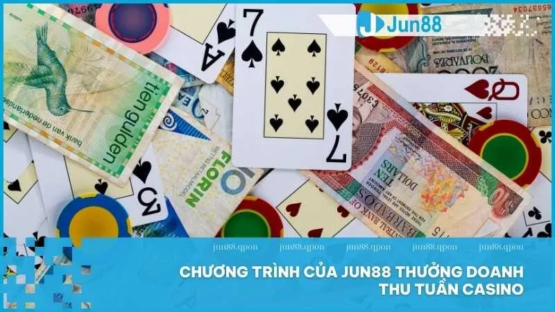 Thưởng Doanh Thu Tuần Casino Dành Cho Thành Viên Jun88 2 Chương trình của Jun88 thưởng doanh thu tuần casino