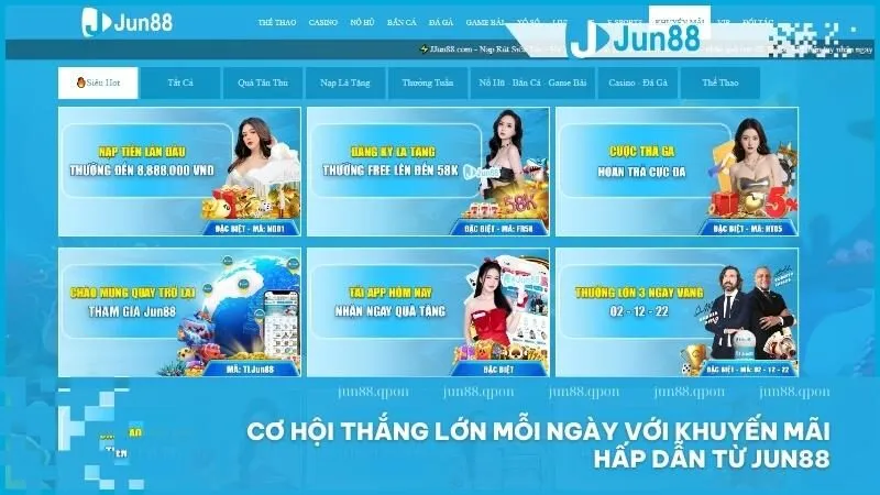 Giới thiệu chương trình khuyến mãi hấp dẫn tại Jun88 để gia tăng cơ hội chiến thắng