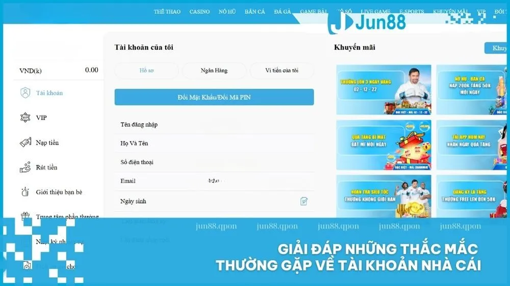 Giải đáp những thắc mắc thường gặp về tài khoản nhà cái
