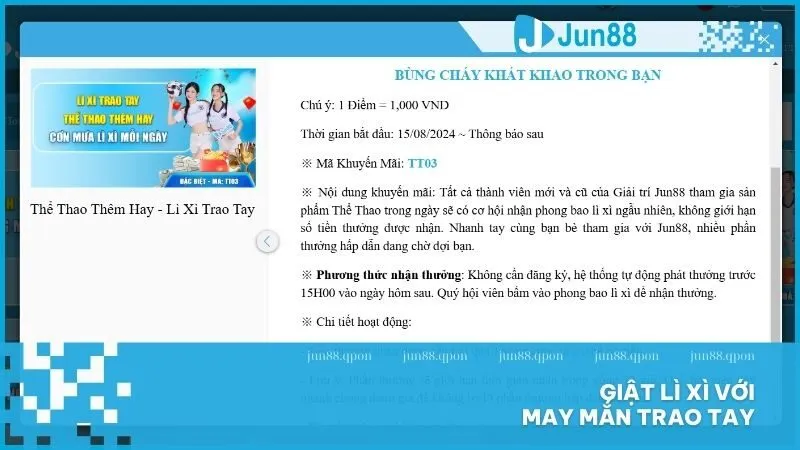 Giật lì xì với may mắn trao tay - Nạp tiền liền tay, rinh ngay thưởng khủng!