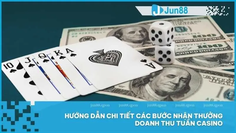 Thưởng Doanh Thu Tuần Casino Dành Cho Thành Viên Jun88 4 Hướng dẫn chi tiết các bước nhận thưởng doanh thu tuần casino