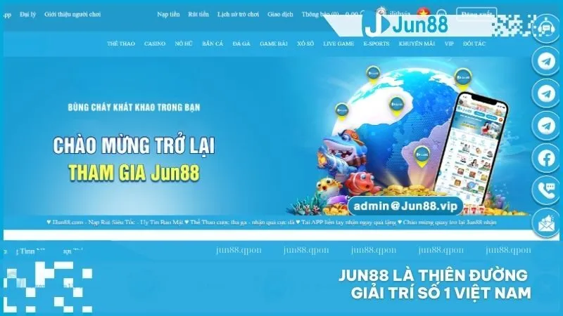 Giao diện đăng ký Jun88 uy tín 2025