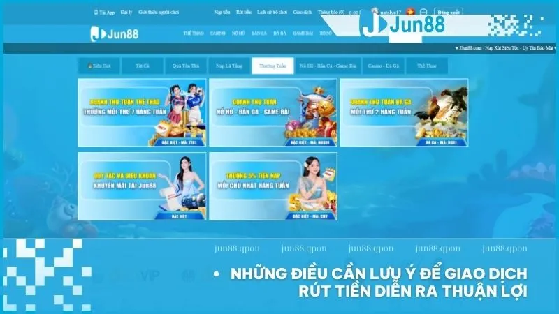 Bí quyết đảm bảo giao dịch rút tiền suôn sẻ và an toàn tại Jun88