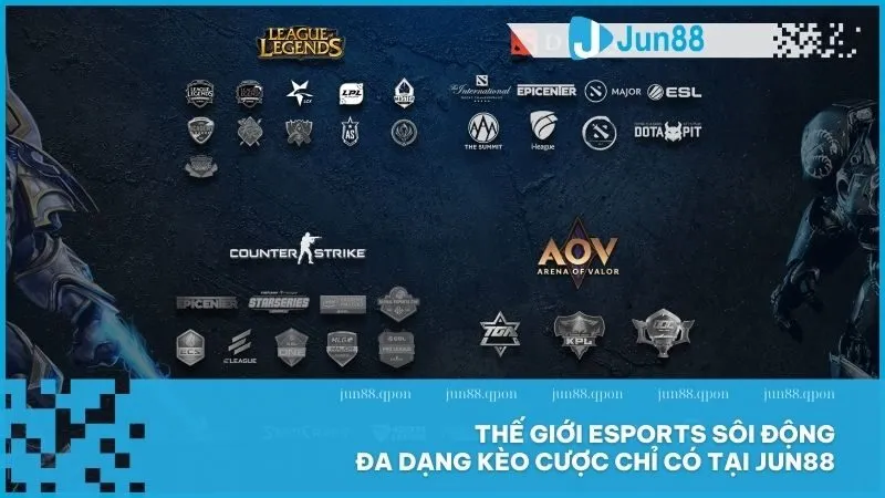 Thế giới Esports sôi động, đa dạng kèo cược chỉ có tại Jun88